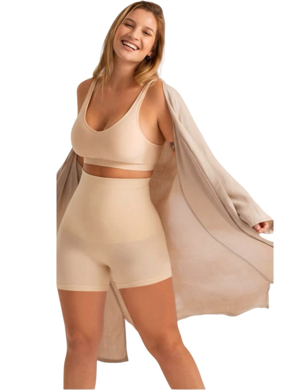 Shapermint Essentials All Day Every Day High-Waisted Shaper Boyshort 3XL Nude